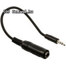 Valueline Jack sztereó hang adapterkábel, 3,5 mm-es dugasz – 6,35 mm-es aljzat, 0,20 m, fekete Valueline Jack sztereó hang adapterkábel, 3,5 mm-es dugasz – 6,35 mm-es aljzat, 0,20 m, fekete