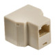 Valueline Valueline RJ45 jelosztó, RJ45 aljzat – 2x RJ45 aljzat, elefántcsontszínű