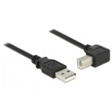 Delock USB A - USB B M/M adatk&aacute;bel 2m egyenes/90&deg; fekete