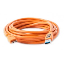 TETHER TOOLS TetherPro USB 3.0 male to Micro-B, 15, Hi-Visibility Orange TETHER TOOLS TetherPro USB 3.0 male to Micro-B, 15, Hi-Visibility Orange