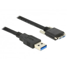 Delock 83599 USB3.0 A - USB3.0 microB dugó csavarokkal ellátott kábel - 3m