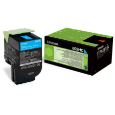 Lexmark CX310/410/510 Cyan (802HC) lézertoner, eredeti 3K / 80C2HC0 Lexmark CX310/410/510 Cyan (802HC) lézertoner, eredeti 3K / 80C2HC0