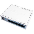 MIKROTIK RouterBOARD 750 with AR7240 CPU, 32MB RAM, 5 LAN ports, RouterOS L4, plastic case, PSU RB750
