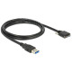 Delock 83597 Kábel USB 3.0 A típusú dugó  USB 3.0 Micro-B típusú dugó csavarokkal ellátott 1 m