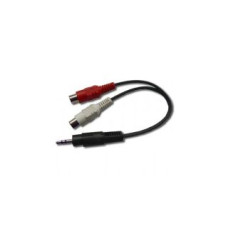 Audio k&aacute;bel Jack 3.5mm apa 2x RCA Aljzat  , 0.2m, CCA-406