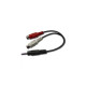 Audio kábel Jack 3.5mm apa 2x RCA Aljzat  , 0.2m, CCA-406