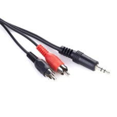 Audio k&aacute;bel Jack 3.5mm apa / 2x RCA (CINCH) apa, 0.2m, CCA-458/0.2