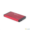 Gembird 2,5" külső ház SATA - USB3.0,  Aluminium, Vörös