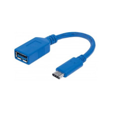 MANHATTAN kábel USB 3.1 C - 3.0 A M/F hossz 15cm kék MANHATTAN kábel USB 3.1 C - 3.0 A M/F hossz 15cm kék
