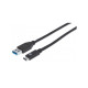 MANHATTAN kábel USB 3.1 C - 3.0 A M/F hossz 1m fekete
