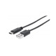 MANHATTAN kábel USB 3.1 C - 2.0 A M/M hossz 1m fekete