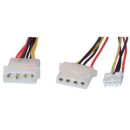 Tápkábel "Y" MOLEX (nagy-kicsi) + 3.5"Female Tápkábel "Y" MOLEX (nagy-kicsi) + 3.5"Female