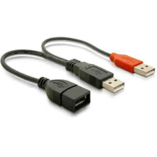 DELOCK Cable Y USB 2.0 adat &eacute;s t&aacute;pk&aacute;bel (65306)