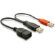 DELOCK Cable Y USB 2.0 adat és tápkábel (65306)