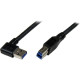 STARTECH - USB3 BASED 1M USB 3 CABLE RIGHT ANGLE BK