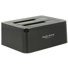 DELOCK SATA to USB 3.0 Dual Dockingstation HDD Dokkoló, klónozás funkció 62661 DELOCK SATA to USB 3.0 Dual Dockingstation HDD Dokkoló, klónozás funkció 62661