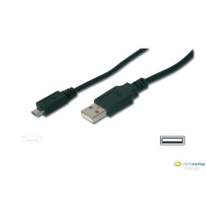 Assmann - USB A -- mini USB összekötő kábel 1m /AK-300130-010-S/