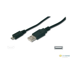Assmann USB A -- mini USB &ouml;sszek&ouml;tő k&aacute;bel 1.8m /AK-300130-018-S/
