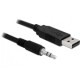 Delock USB A - Serial-TTL 3,5 mm stereo jack M/M konverter 1.8m 5V fekete Delock USB A - Serial-TTL 3,5 mm stereo jack M/M konverter 1.8m 5V fekete