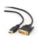 HDMI - DVI kábel Gold M/M 7.5m  (Gembird - CC-HDMI-DVI-7.5MC)