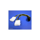 Akasa 2x 4pin Molex - 6pin PCIe adapter - 10cm - AK-CB4-6 Akasa 2x 4pin Molex - 6pin PCIe adapter - 10cm - AK-CB4-6