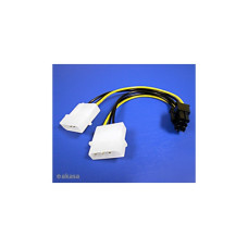 Akasa 2x 4pin Molex - 6pin PCIe adapter - 10cm - AK-CB4-6