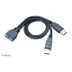 Akasa USB Type-A? - USB3.0 átalakító - 30cm -  AK-CBUB12-30BK