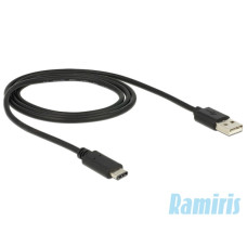 Delock 1m USB Type-C 2.0 apa - USB 2.0 A típusú apa fekete kábel 83600 Delock 1m USB Type-C 2.0 apa - USB 2.0 A típusú apa fekete kábel 83600