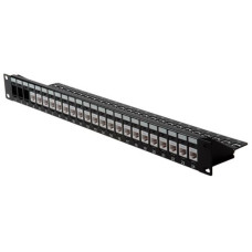 ROLINE Cat.6 19" Keystone Patch Panel, 24 Ports, UTP black 26.11.0357-5 ROLINE Cat.6 19" Keystone Patch Panel, 24 Ports, UTP black 26.11.0357-5