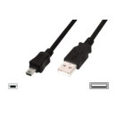 Connection cable USB A /miniUSB B M/M 3.0 m black basic AK-300130-030-S Connection cable USB A /miniUSB B M/M 3.0 m black basic AK-300130-030-S