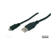 Assmann USB 2.0 csatlakoz&oacute;k&aacute;bel,  A/M - microB/M AK-300110-018-S