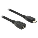 DELOCK Cable USB Extension micro-B male - micro-B female 0.5m (83567)