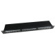 Gembird 19'' patch panel 24 port 1U cat.5e with rear cable management, black NPP-C524-002 Gembird 19'' patch panel 24 port 1U cat.5e with rear cable management, black NPP-C524-002