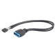 Gembird 9-pin USB 2.0 to 19-pin USB 3.0 internal header cable CC-U3U2-01