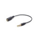 Gembird 3.5 MM 4-PIN audio cross-over adapter cable, black CCA-419 Gembird 3.5 MM 4-PIN audio cross-over adapter cable, black CCA-419