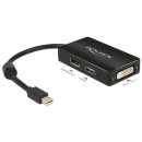 Delock Adapter mini Displayport 1.1-dugós csatlakozó Displayport / HDMI / DVI passzív fekete 62623 Delock Adapter mini Displayport 1.1-dugós csatlakozó Displayport / HDMI / DVI passzív fekete 62623