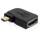Delock adapter magas sebességű HDMI - micro D apa  A anya oldalra fordítva 65352