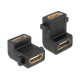 Delock HDMI A anya anya adapter, csavarhellyel, 90°-ban elforgatott 65510 Delock HDMI A anya anya adapter, csavarhellyel, 90°-ban elforgatott 65510