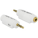 Delock Adapter 3.5 mm 4 pin Stereo jack male 3.5 mm 4 pin Stereo jack female 65590 Delock Adapter 3.5 mm 4 pin Stereo jack male 3.5 mm 4 pin Stereo jack female 65590