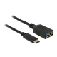 Delock Adapter SuperSpeed USB (USB 3.1, Gen 1) USB Type-C? male  USB Type A female 15 cm black 65634