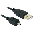 Delock kamera kábel USB-B mini 4 tűs - USB-A 1,5 m apa-apa 82113