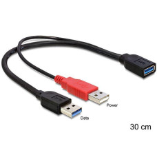 Delock USB 3.0-A anya  USB 3.0-A apa + USB 2.0-A apa k&aacute;bel 83176
