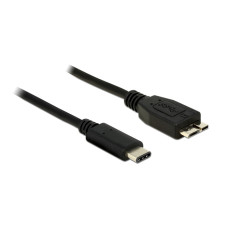 Delock K&aacute;bel SuperSpeed USB (USB 3.1, Gen 2) USB Type-C? dug&oacute;  USB Micro-B t&iacute;pus&uacute; dug&oacute; 1 m fekete 83677
