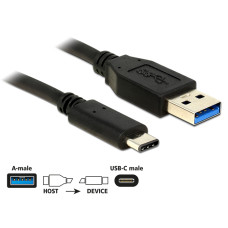 Delock Kábel USB 10 Gbps (USB 3.1, Gen 2), A típusú csatlakozódugó USB Type-C? 0,5 m hosszú fekete 83869 Delock Kábel USB 10 Gbps (USB 3.1, Gen 2), A típusú csatlakozódugó USB Type-C? 0,5 m hosszú fekete 83869