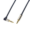 LogiLink Audio Cable 3.5 Stereo M/M 90° angled, 0.50 m, blue CA11050