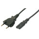 LogiLink Power Cord, Euro-Euro8,black, 1.80m CP092