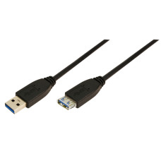 LogiLink USB 3.0 Hosszabb&iacute;t&oacute; k&aacute;bel Type ATypeA, fekete 3m CU0043