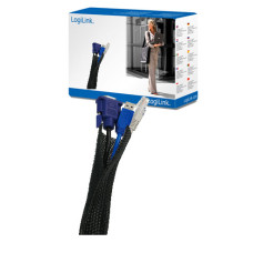LogiLink Flexibilis kábel burkolat, fekete KAB0006 LogiLink Flexibilis kábel burkolat, fekete KAB0006