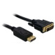 Delock kábel, DisplayPort- DVI 24+1 M/M, 1m 82590 Delock kábel, DisplayPort- DVI 24+1 M/M, 1m 82590