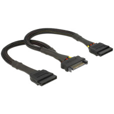 Delock SATA Power Cable 15 pin female 2 x SATA 15 pin male 25 cm 60135 Delock SATA Power Cable 15 pin female 2 x SATA 15 pin male 25 cm 60135